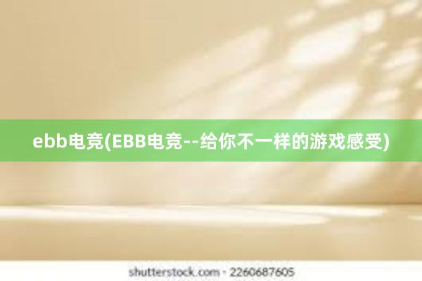 ebb电竞(EBB电竞--给你不一样的游戏感受)