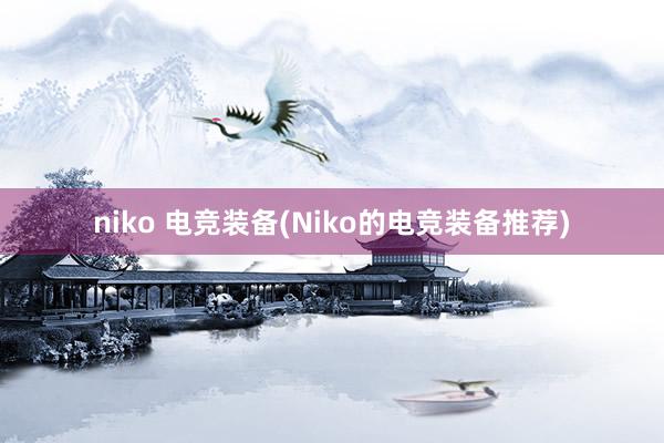 niko 电竞装备(Niko的电竞装备推荐)