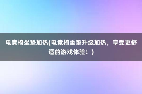 电竞椅坐垫加热(电竞椅坐垫升级加热，享受更舒适的游戏体验！)