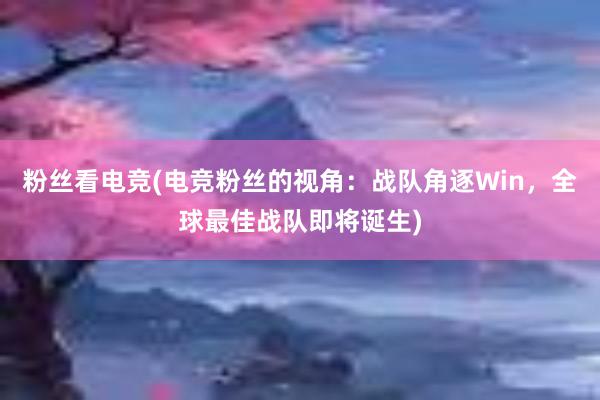 粉丝看电竞(电竞粉丝的视角：战队角逐Win，全球最佳战队即将诞生)