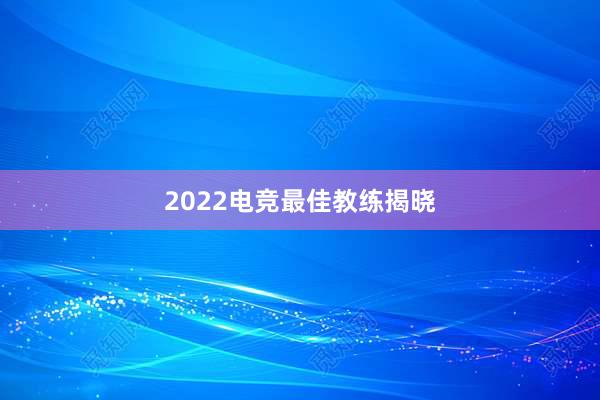 2022电竞最佳教练揭晓