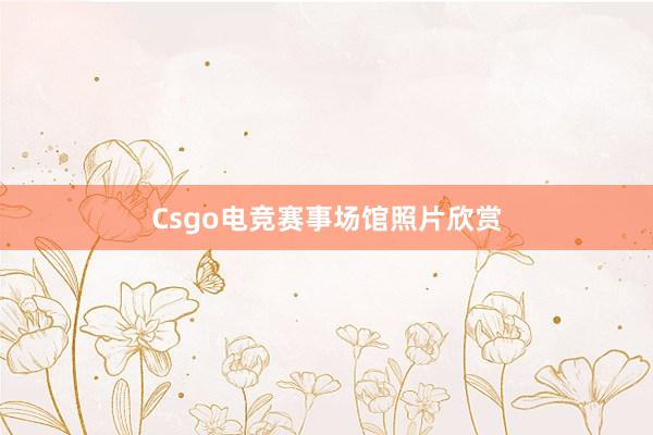 Csgo电竞赛事场馆照片欣赏