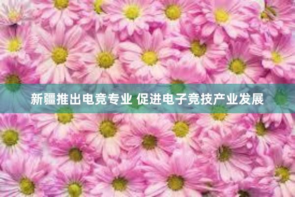 新疆推出电竞专业 促进电子竞技产业发展