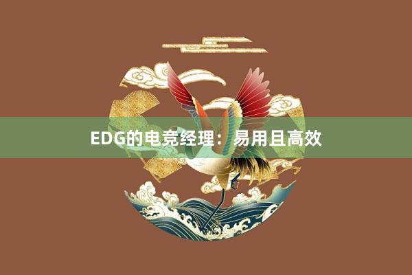 EDG的电竞经理：易用且高效